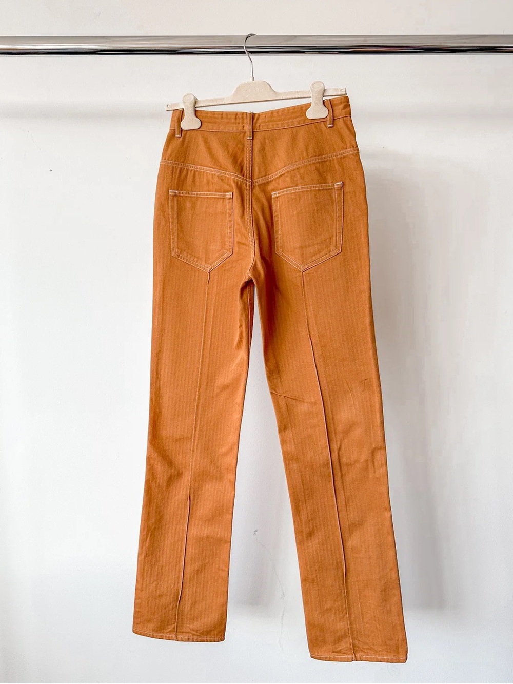 New! Isabel Marant Pantalon Lirokae Terracotta Straight Pants Quiet Luxury🧡 S - Picture 11 of 11